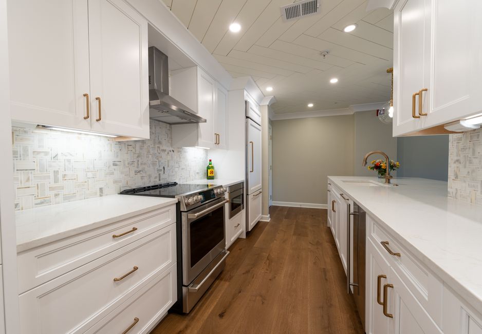 Modern kitchen remodel with custom cabinetry and island